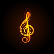 Music notes on a solide white background