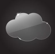 Glass cloud shape vector N2