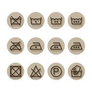 Instruction laundry dry cleaning care icons