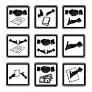 Business icons the agreement or contract and notes N2