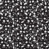 cornflower seamless pattern with silhouettes of monochrome flower