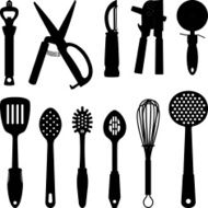 Kitchen Utensil Silhouettes N2