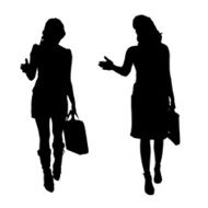 Vector silhouette of businesswoman N134