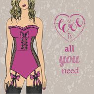 Girl in pink lingerie N2