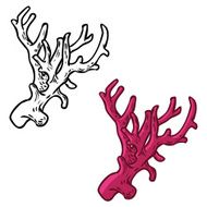 Vector icon set with coral N4