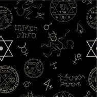 Halloween set with mystic symbols
