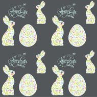 Easter bunny and egg holiday pattern