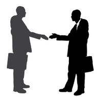 Vector silhouette of businessman N112