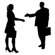 Vector silhouette of a people N258