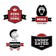 Martial arts icon set