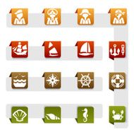 Icons nautical &ndash; tag series