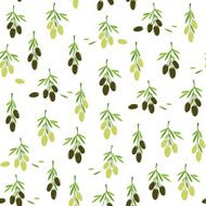 Seamless pattern with Olives