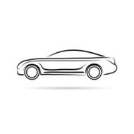 Car abstract lines vector design concept N7