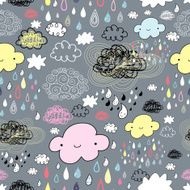 texture of the clouds and rain