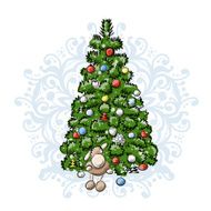 Christmas tree sketch for your design N2