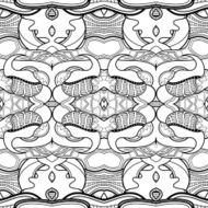 Vector Seamless Monochrome Abstract Pattern N44