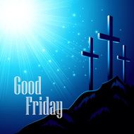 Good Friday Vector illustration with the image of Calvary