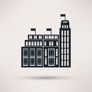 Customs building Vector icons in a flat style