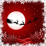 Santa on red background
