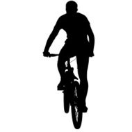 Silhouette of a cyclist male N11