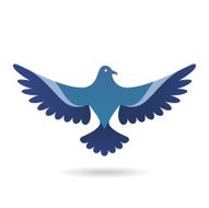 Dove with outspread wings