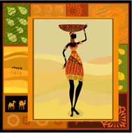 African girl dressed in a decorative N4