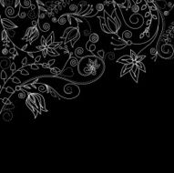 Monochrome floral background