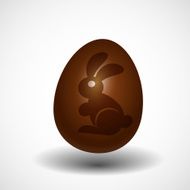 chocolate Easter egg with bunny
