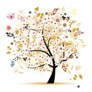 Beautiful floral tree for your design