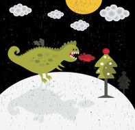 Cute dragon new year illustration