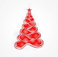 Delicate Christmas tree banner