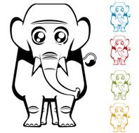 Elephant cartoon N5