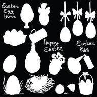vector silhouette of the elements Passover