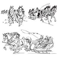 Kulig - horse-drawn sleigh ride 2
