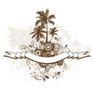 Palms and ribbon