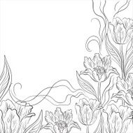 Flowers tulips background