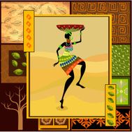 African girl dressed in a decorative N6
