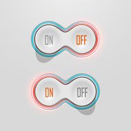 Button Switches with Backlight On and Off Stock Vector Illustration N2