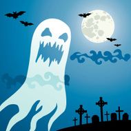 Ghost in the cemetery