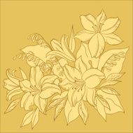Flower background monochrome