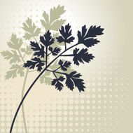 Plants vector silhouettes