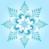 Snowflake winter illustration Vector