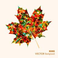 Fall season illustration Colorful leaves shapes drawing background