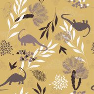 vector seamless pattern with leaves N28