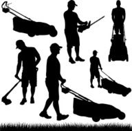 Lawn Care Silhouettes