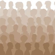 Seamless pattern of people silhouettes N6