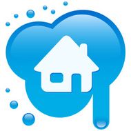 Home icon on a blot