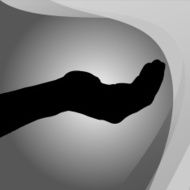 Vector silhouette of a hand N25