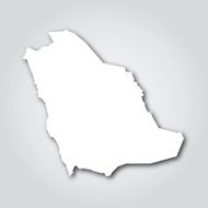 Saudi Arabia Silhouette White