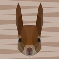 polygonal abstract geometric triangle squirrel background for use in design